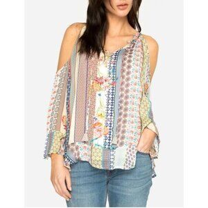 Johnny Was Garden Cold Shoulder Blouse Size Small